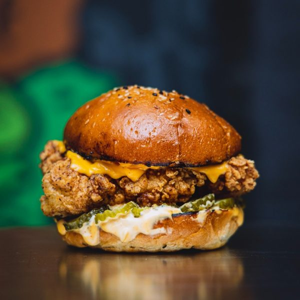 Dirty Clucker Chicken Burger.