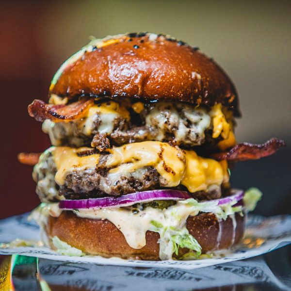 DVDine burger.